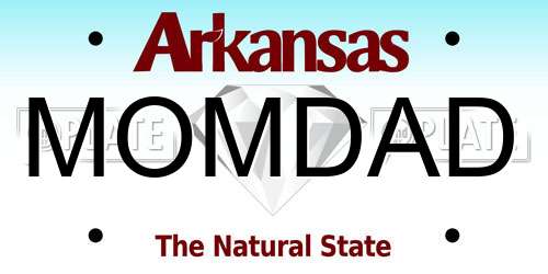 MOMDAD Arkansas License Plate
