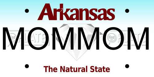 MOMMOM Arkansas License Plate