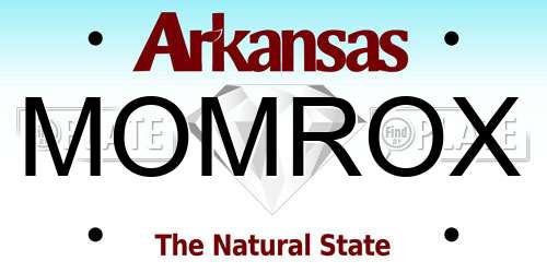 MOMROX Arkansas License Plate