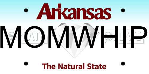 MOMWHIP Arkansas License Plate