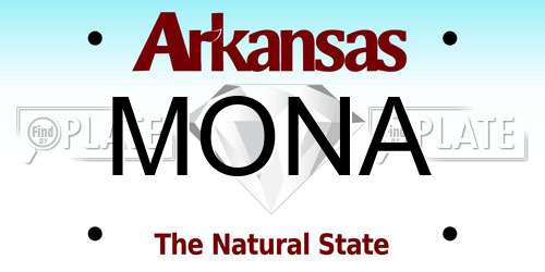 MONA Arkansas License Plate