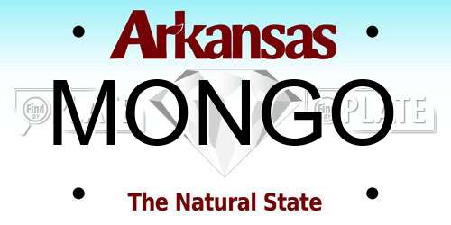 MONGO Arkansas License Plate