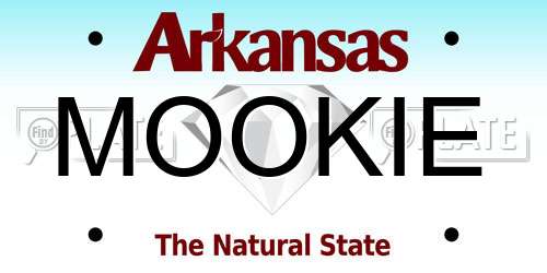 MOOKIE Arkansas License Plate