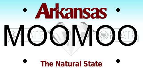 MOOMOO Arkansas License Plate