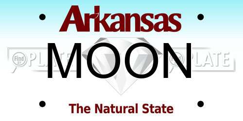 MOON Arkansas License Plate