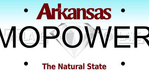 MOPOWER Arkansas License Plate