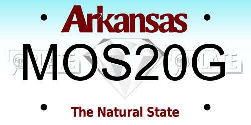 MOS20G Arkansas License Plate
