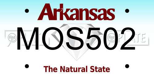 MOS502 Arkansas License Plate