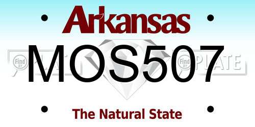 MOS507 Arkansas License Plate