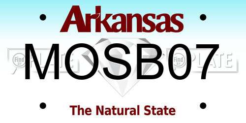 MOSB07 Arkansas License Plate