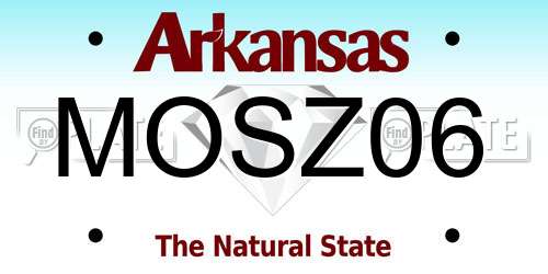 MOSZ06 Arkansas License Plate