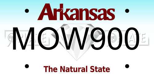 MOW900 Arkansas License Plate