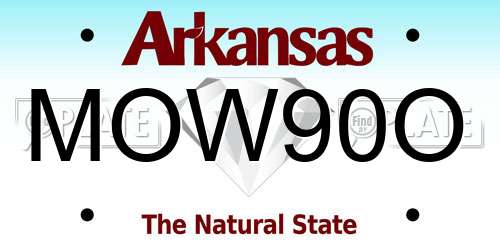 MOW90O Arkansas License Plate