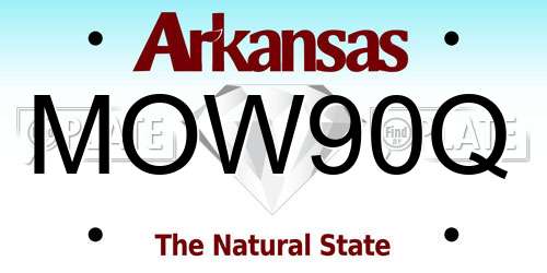 MOW90Q Arkansas License Plate
