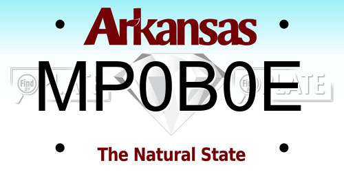 MP0B0E Arkansas License Plate