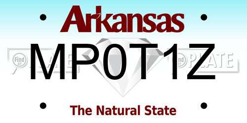 MP0T1Z Arkansas License Plate