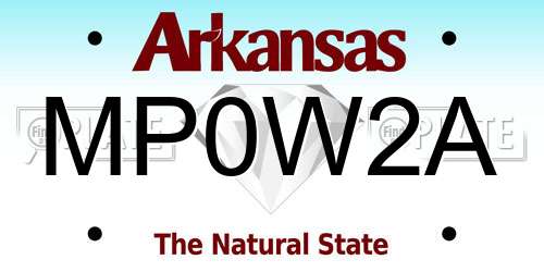 MP0W2A Arkansas License Plate
