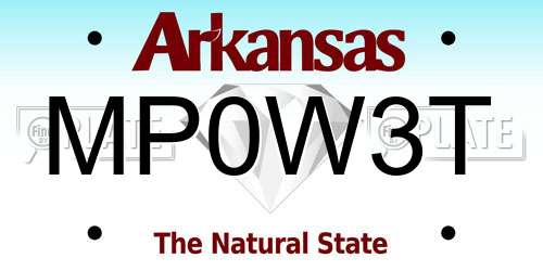 MP0W3T Arkansas License Plate