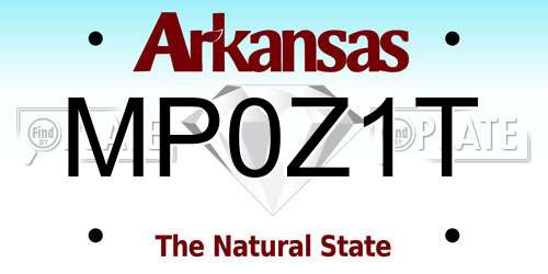 MP0Z1T Arkansas License Plate