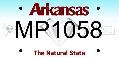 MP1058 Arkansas License Plate