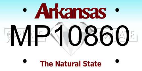 MP10860 Arkansas License Plate