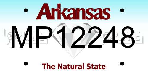 MP12248 Arkansas License Plate