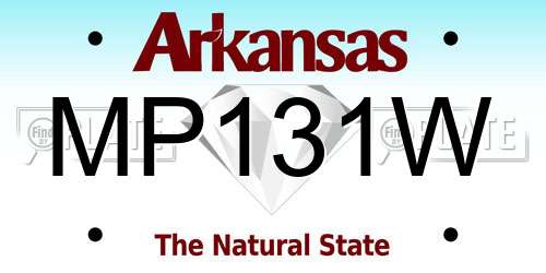 MP131W Arkansas License Plate