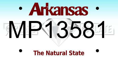 MP13581 Arkansas License Plate