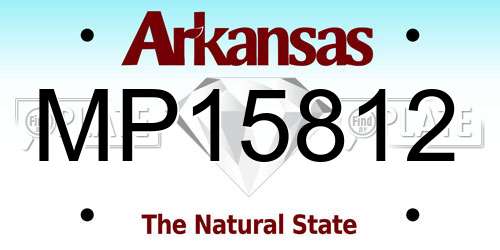 MP15812 Arkansas License Plate