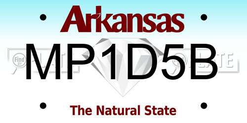 MP1D5B Arkansas License Plate