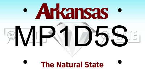 MP1D5S Arkansas License Plate