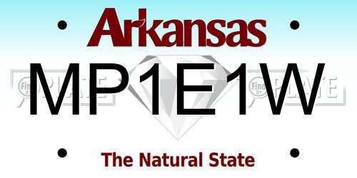 MP1E1W Arkansas License Plate