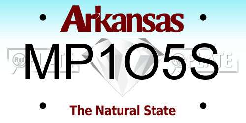 MP1O5S Arkansas License Plate