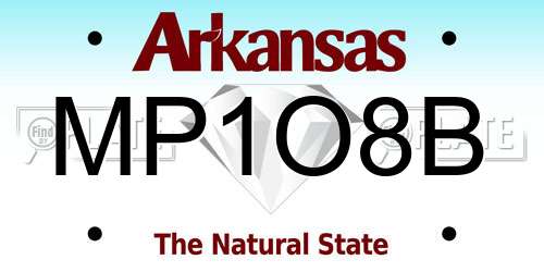 MP1O8B Arkansas License Plate