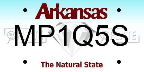 MP1Q5S Arkansas License Plate