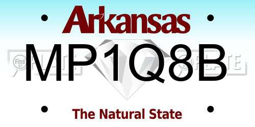 MP1Q8B Arkansas License Plate