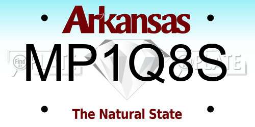 MP1Q8S Arkansas License Plate