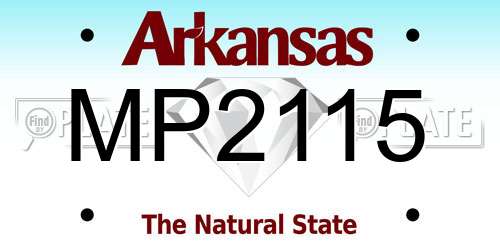 MP2115 Arkansas License Plate