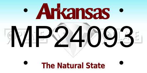 MP24093 Arkansas License Plate