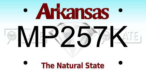 MP257K Arkansas License Plate