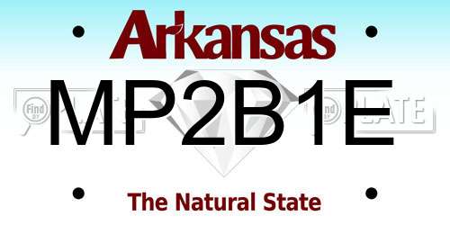 MP2B1E Arkansas License Plate