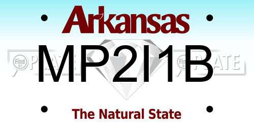 MP2I1B Arkansas License Plate