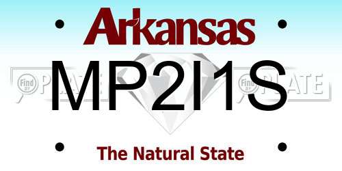 MP2I1S Arkansas License Plate