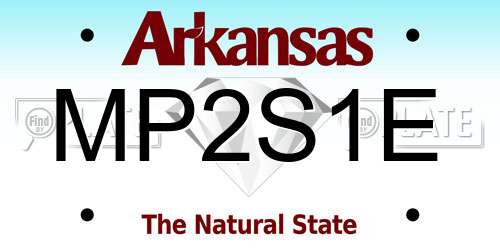 MP2S1E Arkansas License Plate