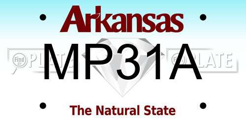 MP31A Arkansas License Plate