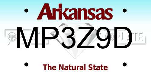 MP3Z9D Arkansas License Plate