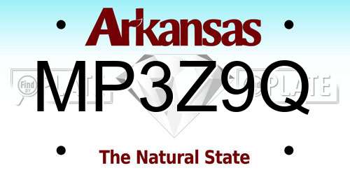 MP3Z9Q Arkansas License Plate
