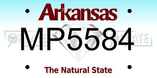 MP5584 Arkansas License Plate