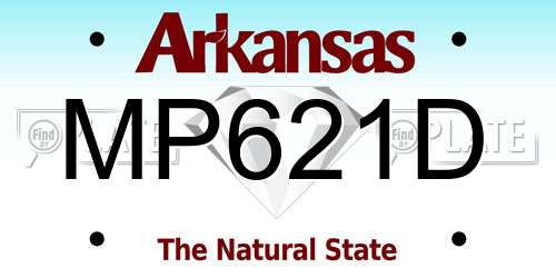 MP621D Arkansas License Plate