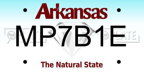 MP7B1E Arkansas License Plate